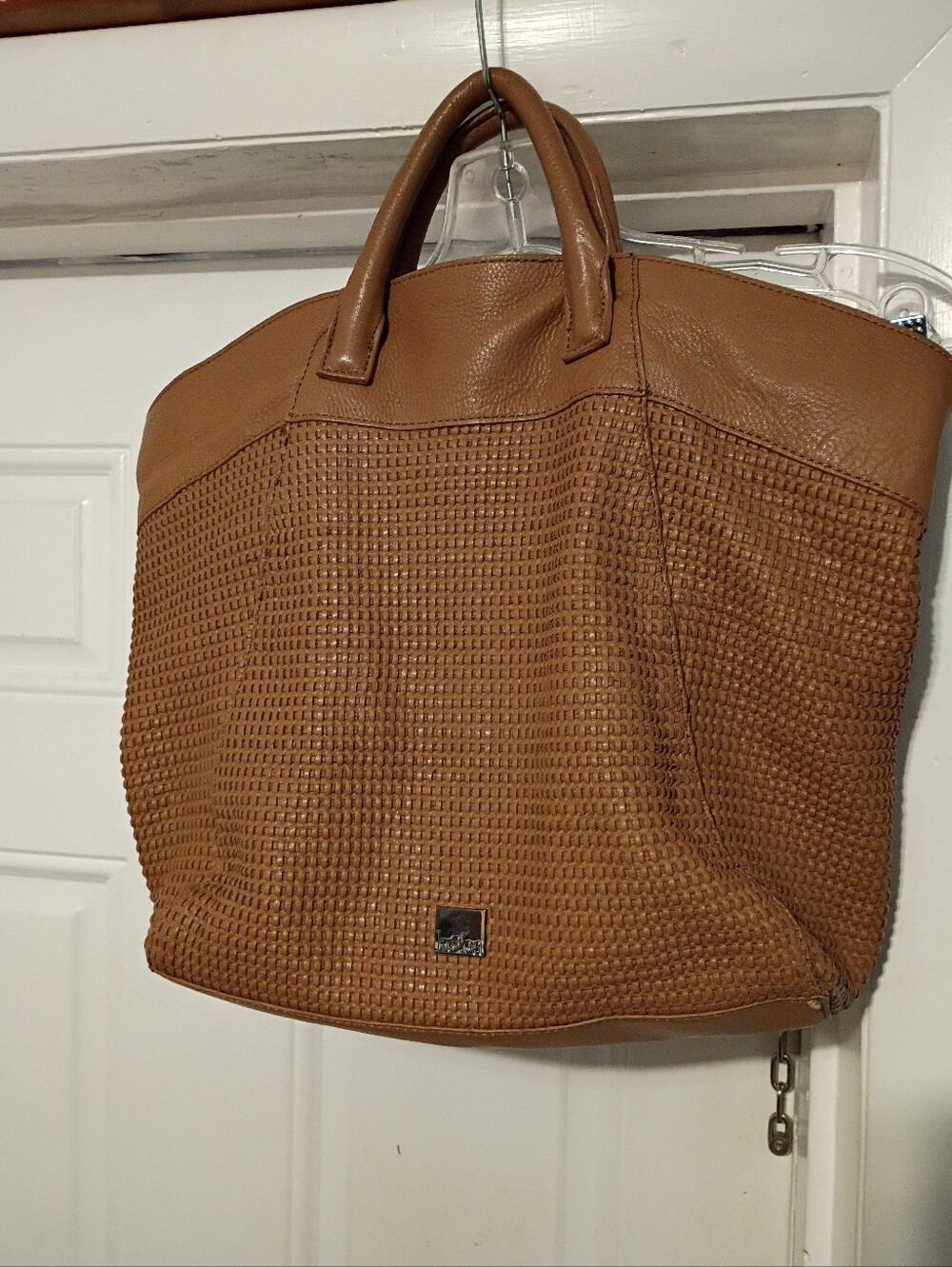 KOOBA CURACOA Convertible Tan Woven StylisbLeather Shoulder Bag,GIFT IT.🎁